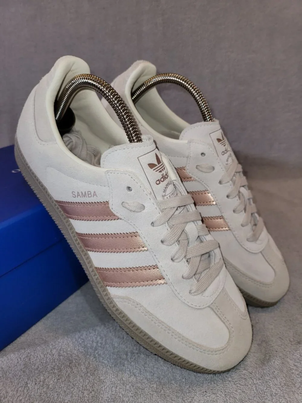 Adidas Samba OG Women's Size 9 Off White Copper Metallic Sneakers JQ2106 (#2216)